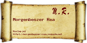 Morgenbeszer Rea névjegykártya